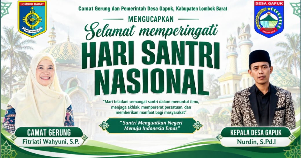 Camat Gerung dan Kades Gapuk Kompak Sampaikan Pesan Persatuan pada Hari Santri Nasional 2026
