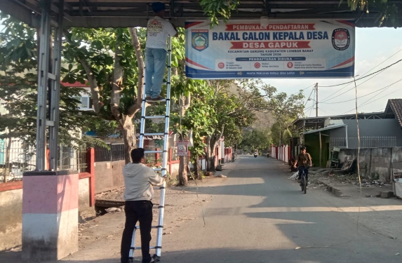 Menuju Pilkades 2026, Panitia Pilkades Pasang Baliho Pendaftaran Bakal Calon di Sejumlah Titik