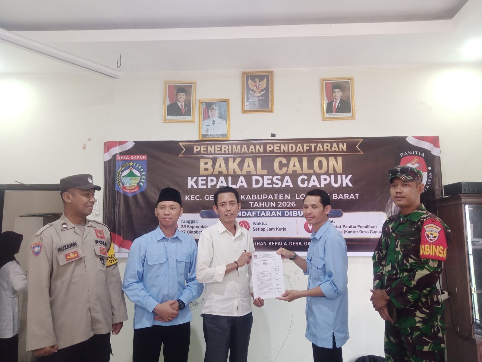 Nurdin Daftar Calon Kades Gapuk, Usung Pemberdayaan Berbasis Potensi Desa