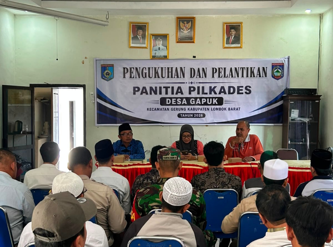 Pengukuhan dan Pelantikan Panitia Pilkades Desa Gapuk Tahun 2026, Momentum Wujudkan Pemilihan yang Demokratis dan Berintegritas