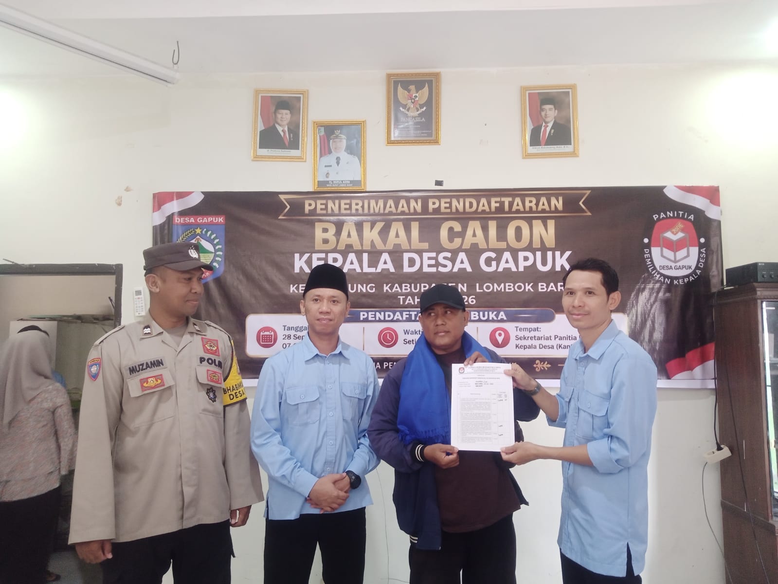 Muhidin Resmi Maju di Pilkades Gapuk, Usung Kemandirian dan Pemberdayaan Masyarakat